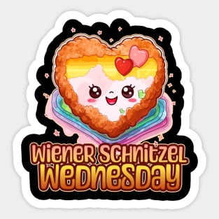 Wiener Schnitzel Wednesday Foodie Design Sticker